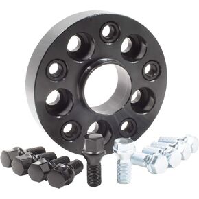 Wheel Accessories Parts 1 Piece Tuner Hub Centric European Vehicle Wheel Spacer with M14 1.25 Black Bolts 20mm Thickness 5 on 120mm Bolt Pattern PCD 72.56mm Vehicle & Wheel Hub Fits BMW & Mini in Saudi Arabia