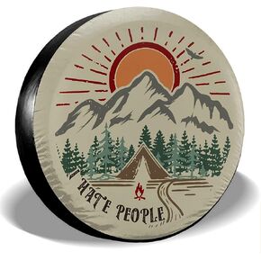 Bear and Mountain Spare Tire Cover Wheel Protectors Tyre Covers Waterproof Wheel Covers Universal Fit for Trailer Rv SUV Truck Camper Travel Trailers 14"