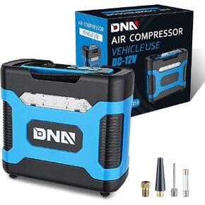 DNA MOTORING TOOLS-00212 منفاخ إطارات رقمي وردي 12 فولت تيار مستمر ضاغط هواء محمول مع مقياس ضغط للسيارات والدراجات والدراجات النارية والكرات