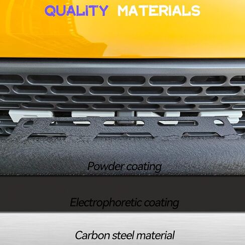 YZONA Bull Bar with Light Mount Grille Brush Guard Suitable for 2021 2022 2023 Ford Bronco 2/4 Door (ONLY fit Modular Steel Front Bumper), Front Bumper Rack Off Road Rock Push Bar (Black) in Kuwait