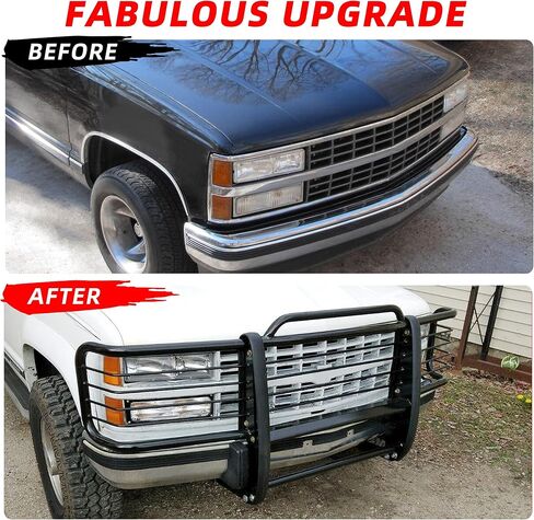 HECASA Grille Brush Guard Compatible with 1988-1998 Chevy C/K Series 1500 1988-2000 C/K Series 2500/3500 1992-1994 Blazer/Jimmy 1992-1999 Suburban 1995-1999 Tahoe/Yukon Front Bumper Grill Guard in Saudi Arabia