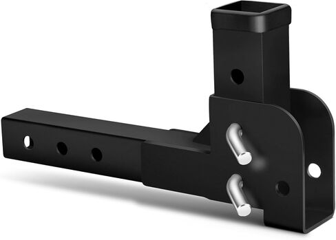 DACK Folding 2" Trailer Hitch Adapter, 800LBS 2 inch Receiver Hitch Adapter Trailer Hitch Cargo Wheelchair Carrier Adapter Compatible with 2 Inch Trailer Hitches in Kuwait