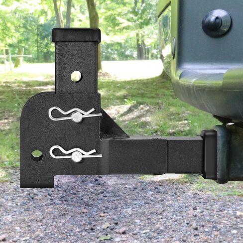 DACK Folding 2" Trailer Hitch Adapter, 800LBS 2 inch Receiver Hitch Adapter Trailer Hitch Cargo Wheelchair Carrier Adapter Compatible with 2 Inch Trailer Hitches in Kuwait