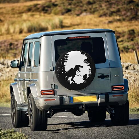 ديناصور Bigfoot Rv غطاء إطار احتياطي غطاء إطار العجلة لمقطورات السفر واقيات الطقس والغبار لشاحنة مقطورة التخييم SUV Rv Universal 15 بوصة in Kuwait