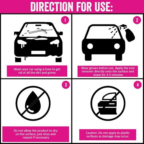 سبارديانت ايرون سلاير مزيل صدأ السيارة وبخاخ مانع لتفاصيل السيارة - إزالة جزيئات الحديد في طلاء السيارات والدراجات النارية والمركبات الترفيهية والقوارب 16 أونصة in Kuwait