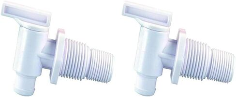 JR Products 03175 Dual Threaded Drain Cock , White in Kuwait