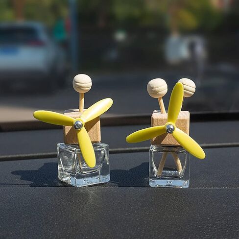 4 Pcs 8ml Empty Essential Oil Perfume Vials Diffuser Vent Outlet Empty Essential Oil Diffuser Bottle Car Air Freshener Vent Clip Auto Perfume Diffuser Bottle with rotatable Fan in Saudi Arabia