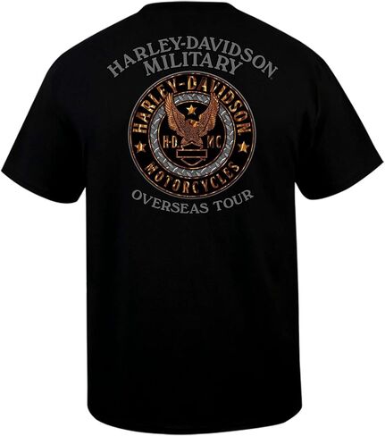 Harley-Davidson Military - Men's Graphic Short Sleeve Crew Neck T-Shirt - Overseas Tour | War Bike in Kuwait