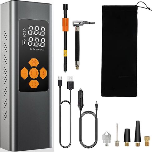 Tire Inflator Portable Air Compressor, 7500mAh Electric Air Pump, 150PSI 12V DC/Cordless Tire Pump with LCD Screen & Auto Shut-Off, Tire Pump for Car Portable, Power Bank for Phone in Saudi Arabia