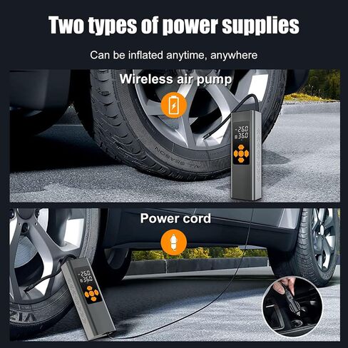 Tire Inflator Portable Air Compressor, 7500mAh Electric Air Pump, 150PSI 12V DC/Cordless Tire Pump with LCD Screen & Auto Shut-Off, Tire Pump for Car Portable, Power Bank for Phone in Saudi Arabia