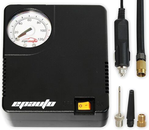 EPAuto 12V DC مضخة ضاغط الهواء المحمولة / منفاخ الإطارات لسيارة السيدان المدمجة / متوسطة الحجم SUV in Saudi Arabia