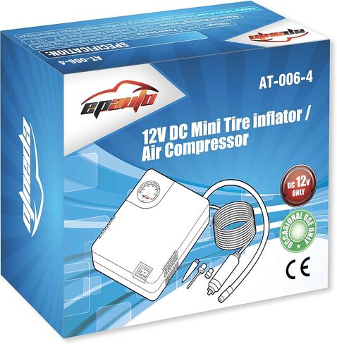 EPAuto 12V DC مضخة ضاغط الهواء المحمولة / منفاخ الإطارات لسيارة السيدان المدمجة / متوسطة الحجم SUV in Saudi Arabia