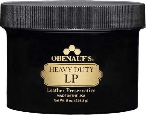 Obenauf's Heavy Duty LP Leather Preservative (4oz)- All Natural Beeswax Oil Conditioner- Rejuvenate Restore & Preserve Sunfaded or Cracked Boots Jackets Saddles Car Auto Upholstery Furniture- USA Made in Saudi Arabia