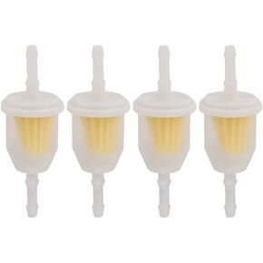 Tvent AM116304 فلتر الوقود البلاستيكي المضمن 1/4 بوصة بديل لخط الوقود 5/16 بوصة يستبدل 25 050 22-S 71-5960 72084G01 120-436 JN3-F4560-00 GY20709 38666 ATV UTV دراجة نارية (حزمة من 4) in Kuwait