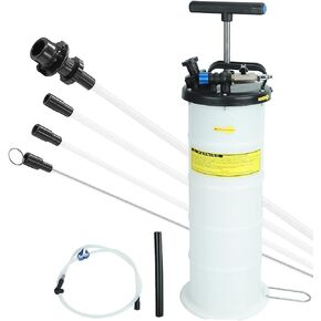 6.5 Liter Pneumatic/Manual Oil Changer Vacuum Fluid Extractor with Fluid Extractor Pump Tank Remover and Hose, Convenient Extract Engine Oil, Brake Fluid and Lubricant Oil From Machine or Car in Saudi Arabia