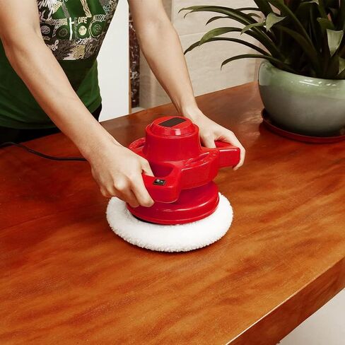 ملمع عازل، ملمع سيارة مداري عشوائي مقاس 10 بوصة، عازل قوي بمقبضين 3200 دورة في الدقيقة مع وسادات وقفازات تلميع الشمع، عازل شمع السيارة المثالي للصنفرة والتلميع وإزالة الشعر بالشمع وختم الزجاج in Kuwait