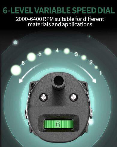 ملمع جينور، ملمع عازل مزدوج 6 بوصة لتفصيل السيارة، ملمع سيارة مداري عشوائي متغير السرعة مع مقبضين، 5 وسادات تلميع وحقيبة تعبئة in Kuwait