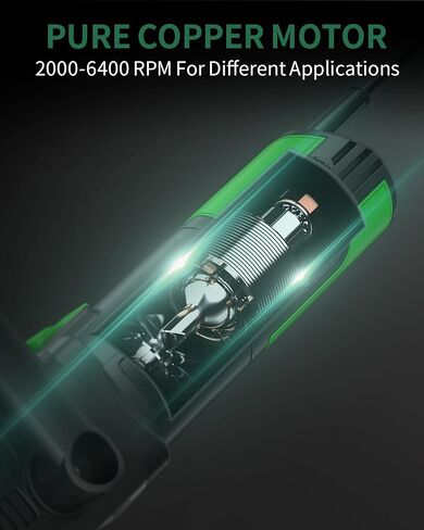 ملمع جينور، ملمع عازل مزدوج 6 بوصة لتفصيل السيارة، ملمع سيارة مداري عشوائي متغير السرعة مع مقبضين، 5 وسادات تلميع وحقيبة تعبئة in Kuwait