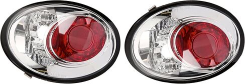 Spec-D Tuning Euro Chrome Housing Clear Lens Tail Lights Compatible with 1998-2005 VW Beetle, Left + Right Pair Assembly in Kuwait
