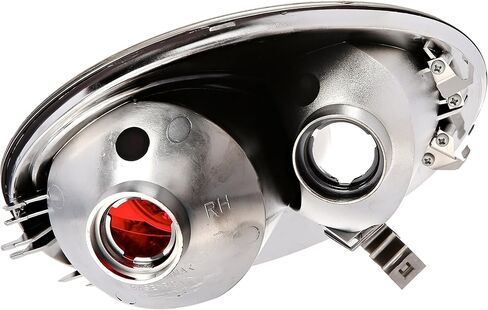 Spec-D Tuning Euro Chrome Housing Clear Lens Tail Lights Compatible with 1998-2005 VW Beetle, Left + Right Pair Assembly in Kuwait
