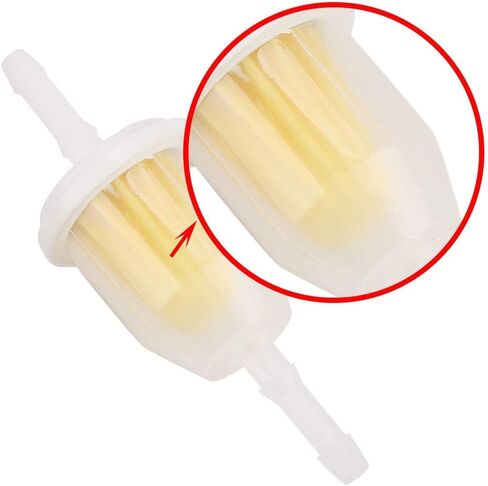 Tvent AM116304 فلتر الوقود البلاستيكي المضمن 1/4 بوصة بديل لخط الوقود 5/16 بوصة يستبدل 25 050 22-S 71-5960 72084G01 120-436 JN3-F4560-00 GY20709 38666 ATV UTV دراجة نارية (حزمة من 4) in Kuwait