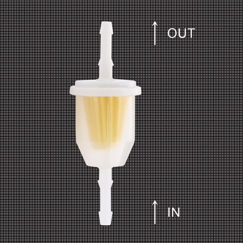 Tvent AM116304 فلتر الوقود البلاستيكي المضمن 1/4 بوصة بديل لخط الوقود 5/16 بوصة يستبدل 25 050 22-S 71-5960 72084G01 120-436 JN3-F4560-00 GY20709 38666 ATV UTV دراجة نارية (حزمة من 4) in Kuwait