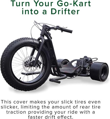 AlveyTech 11" x 7.10-5 PVC Plastic Tire Sleeve - Replacement for Drift Trikes, Go-Karts, Drifting Scooter, Drifter Wheel Hub Accessories, Smooth Tires Shroud for Adult/Kids Trikes, DIY Install, 1-Pack in Saudi Arabia