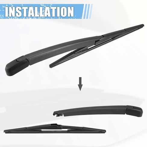 ACROPIX Rear Windshield Wiper Blade Arm Assembly Fit for Mazda CX7 CX9 - Pack of 2 Black in Saudi Arabia