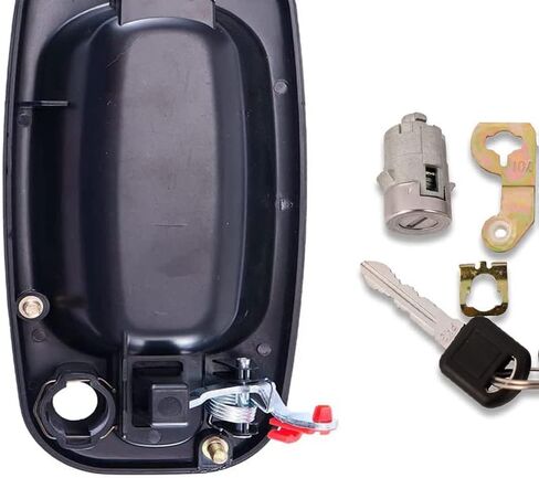 Getfarway Ignition& Lock Cylinder with Door Handle Compatible with 1999-2006 Chevrolet Silverado 1500 2500 3500, 2002-2006 Avalanche 1500 2500 and More, Replace 15034985, 15034986, 15298924 in Saudi Arabia