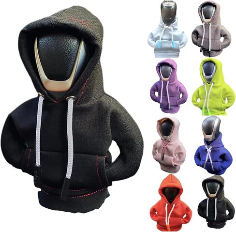 Car Shift Knob Hoodie, Funny Gear Shift Knob Shirt Sweater, Winter Warm Shift Knob Cover Sweater Shirt, Automotive Interior Novelty Accessories Decorations, Universal Fit Knob Cover Gift (Purple) in Saudi Arabia