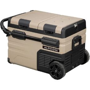 Alpicool TAW35 Portable Freezer, 12 Volt Refrigerator with Wheels, Dual Zone Temperature Control, 37 Quart (35 Liter) 12V Car Fridge Freezer for Travel, Camping, Fishing, Outdoor in Kuwait