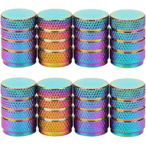 Car Tire Valve Stem Caps, Colorful Metal Waterproof Dustproof Bicycle Tire Air Caps, Aluminum Alloy Screw Thread Wheel Valve Cover, Auto Accessories Universal for SUV Truck Motorcycle (8) in Saudi Arabia