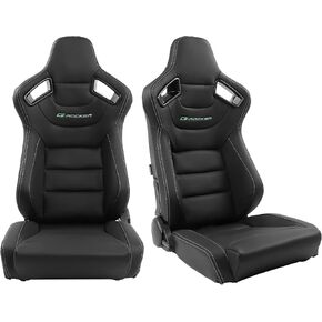 مقاعد السباق العالمية FREEMOTOR802، مقاعد رياضية قابلة للانحناء مع مزلقات قفل مزدوجة قابلة للتعديل، زوج واحد (جانب السائق + الراكب)، قماش PU + ألياف الكربون، أرجواني in Kuwait