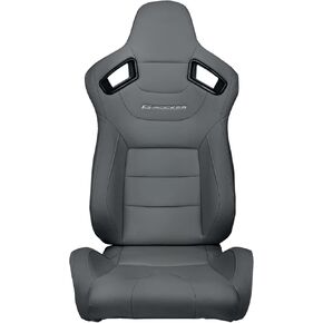FREEMOTOR802 Universal Racing Seats, Reclinable Sport Seats with Dual Lock Sliders Adjustable, 1 PC (Driver Side), PU + Carbon Fiber Fabric, Gray
