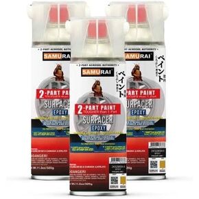 SAMURAI 2-Part Spray Paint Epoxy Primer for High Performance Wheel Surfacer (Metal Primer Red Oxide, Pack of 1 Can) in Saudi Arabia