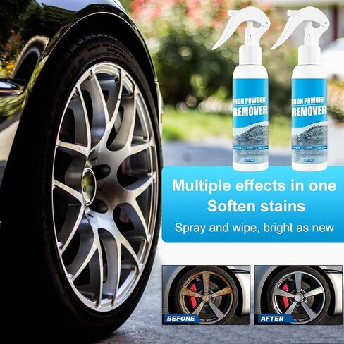 HitHopGer Car Rust Remover for Metal,Iron Powder Remover,Car Rust Removal Spray 100ml,Car Rust Remover Spray Metal Surface Paint Cleaning, Iron Powder Remover for Car (2PCS in Saudi Arabia