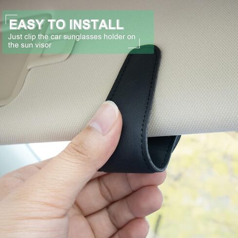 حامل نظارات شمسية بلينغ من INSAUTO لواقي السيارة، مشبك مغناطيسي لبطاقة التذاكر، حامل نظارات من جلد البولي يوريثان للسيارة، ملحقات حاجب السيارة اللامعة للنساء والفتيات in Kuwait