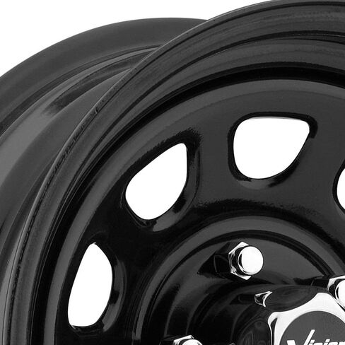 نافذة Vision 84 D مقاس 17x8 6x139.7/6x5.5 بوصة - حافة عجلة سوداء لامعة مقاس 12 مم in Kuwait
