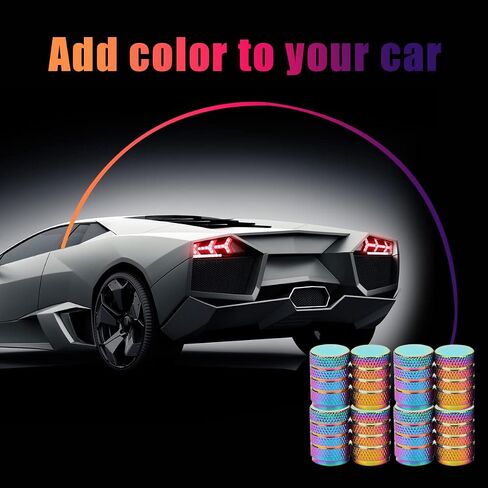 Car Tire Valve Stem Caps, Colorful Metal Waterproof Dustproof Bicycle Tire Air Caps, Aluminum Alloy Screw Thread Wheel Valve Cover, Auto Accessories Universal for SUV Truck Motorcycle (8) in Saudi Arabia