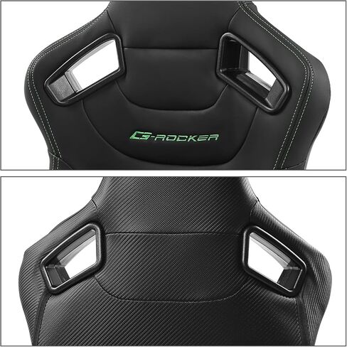 FREEMOTOR802 Universal Racing Seats, Reclinable Sport Seats with Dual Lock Sliders Adjustable, 1 PC (Driver Side), PU + Carbon Fiber Fabric, Gray in Kuwait