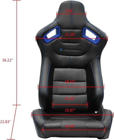 IKON MOTORSPORTS, Universal Racing Seats Pair with Dual Sliders, Black with Orange Stitch PU & Carbon Leather Reclinable Left Right in Kuwait
