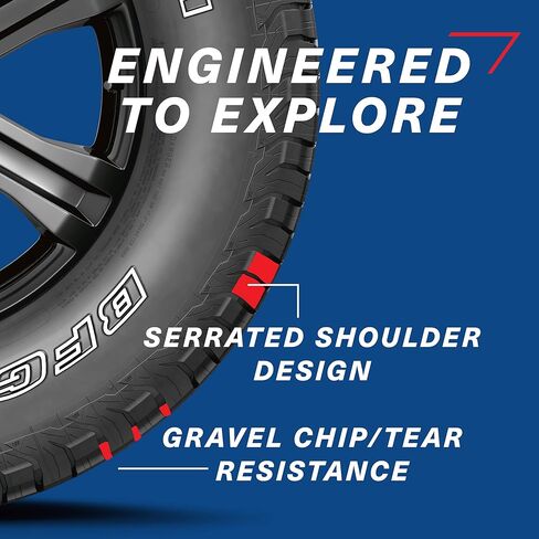 إطار BFGoodrich Trail-Terrain T/A للطرق الوعرة والطرق الوعرة للشاحنات الخفيفة وسيارات الدفع الرباعي والكروس أوفر، 245/60R20 107H in Kuwait