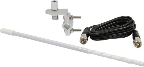 RoadPro RP-84W 4 Foot CB Antenna Kit with 9 Foot Cable - White in Saudi Arabia