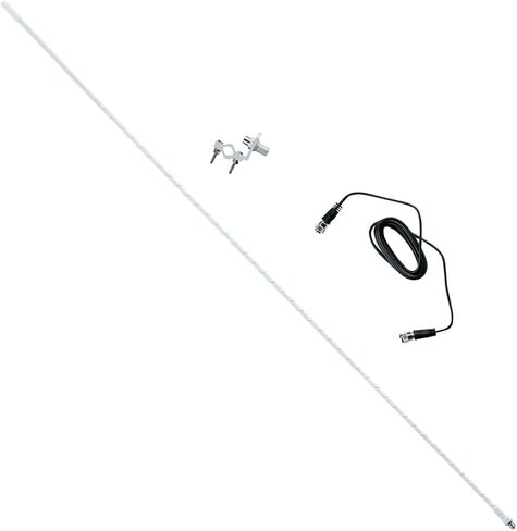 RoadPro RP-84W 4 Foot CB Antenna Kit with 9 Foot Cable - White in Saudi Arabia