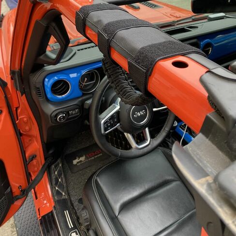 4 X Roll Bar Grab Handles Grip Handle Compatible with Jeep Wrangler JLU JK JKU TJ YJ LJ JT JL & Gladiator JT 1955-2022 UTV & ATV(Black) in Saudi Arabia