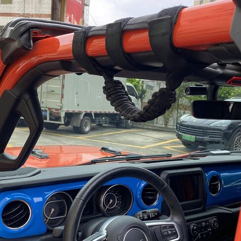 4 X Roll Bar Grab Handles Grip Handle Compatible with Jeep Wrangler JLU JK JKU TJ YJ LJ JT JL & Gladiator JT 1955-2022 UTV & ATV(Black) in Saudi Arabia