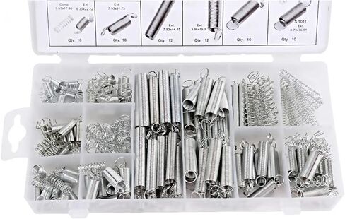 مجموعة تشكيلة زنبركية مكونة من 200 قطعة نوابض مقاومة للأكسدة القوية لإصلاحات الصيانة وصياغة ملحقات صندوق بلاستيكي للتغليف in Kuwait