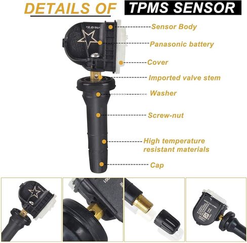 Ferding TPMS Sensor,GM 315Mhz Tire Pressure Monitoring Systems Tpms Compatible for Buick Cadillac Chevy GMC Silverado Pontiac Saturn Saab Hummber Replace#13598771 13598772 13581558 20923680 in Saudi Arabia