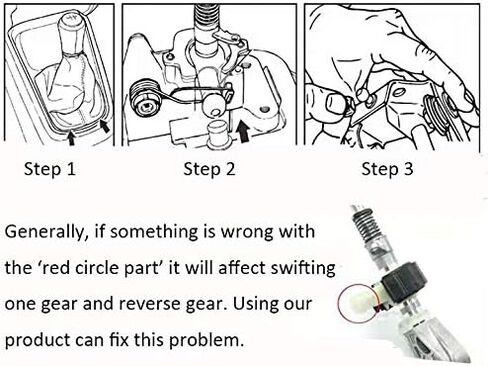 Sunyat Shift Cable Bushing Manual Transmission Repair, Compatible with SNBLO,Compatible with Volkswagen LAVIDA,Compatible with Polo, Compatible with Golf 4 in Saudi Arabia