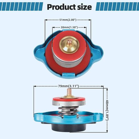 SEADEAR High Pressure Radiator Cap Thermostatic Radiator Cap Radiator Cap Temp Gauge Universal Tank Cover with Temperature for Dirt Bike Motorcycle ATVs,Auto Parts in Saudi Arabia